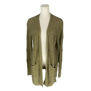 SO Olive Green Cardigan with Pockets (Size L)